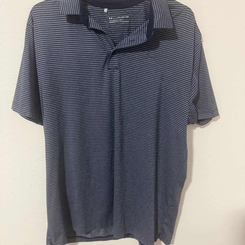 Under Armour Men's Navy Striped Polo